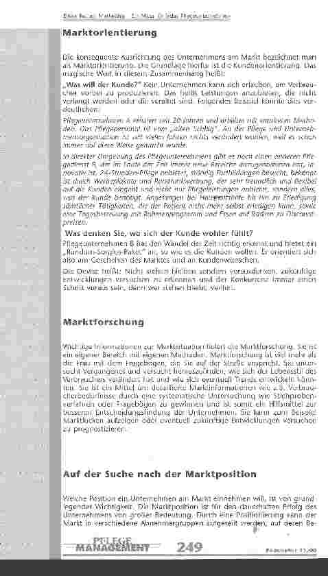 Vorschauseite 4: Marketing - ein muss für jedes Pflegeunternehmen