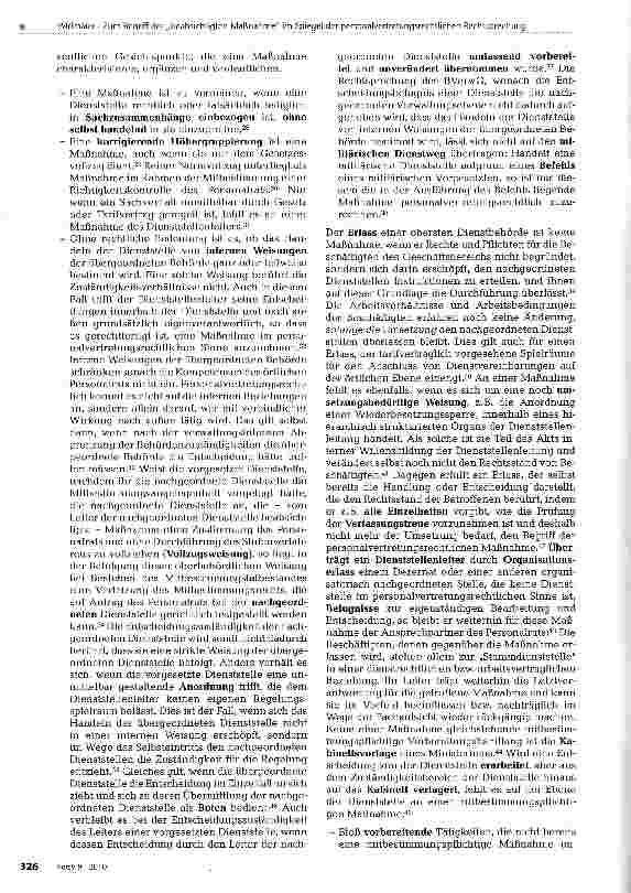 Vorschauseite 3: Zum Begriff der „beabsichtigten Maßnahme (§69 Abs. 1 BPersVG) im Spiegel der personal vertretungsrechtlichen Rechtsprechung