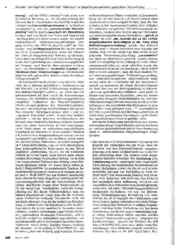 Vorschauseite 5: Zum Begriff der „beabsichtigten Maßnahme (§69 Abs. 1 BPersVG) im Spiegel der personal vertretungsrechtlichen Rechtsprechung