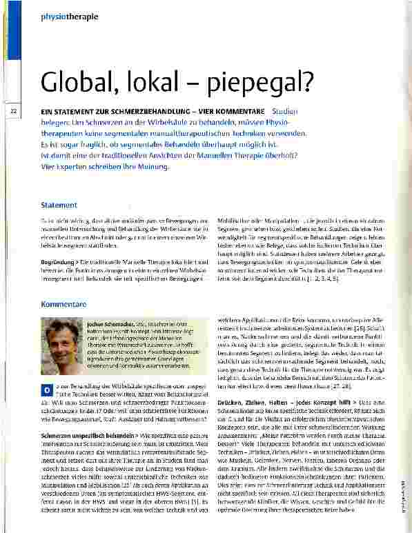 Vorschauseite 1: Global, lokal - piepegal?