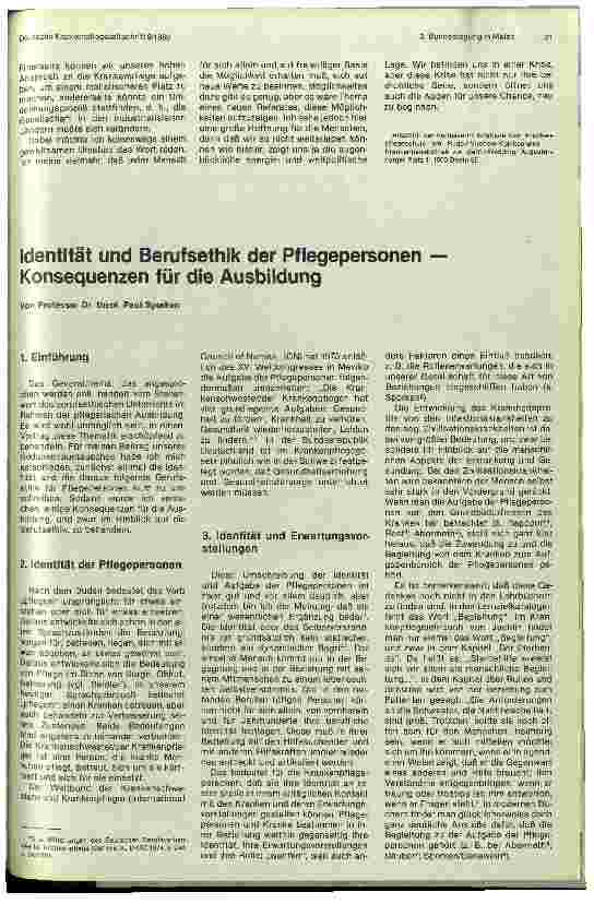 Vorschauseite 4: Problematik des ethischen Bewußtseins in der Krankenpflege und deren Auswirkung auf die Ausbildung