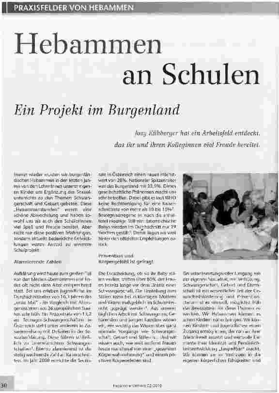 Vorschauseite 1: Hebammen an Schulen
