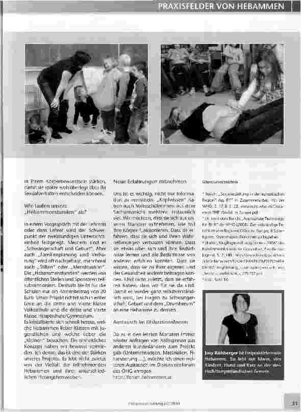 Vorschauseite 2: Hebammen an Schulen