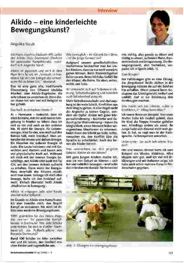 Vorschauseite 1: Aikido - eine kinderleichte Bewegungskunst?