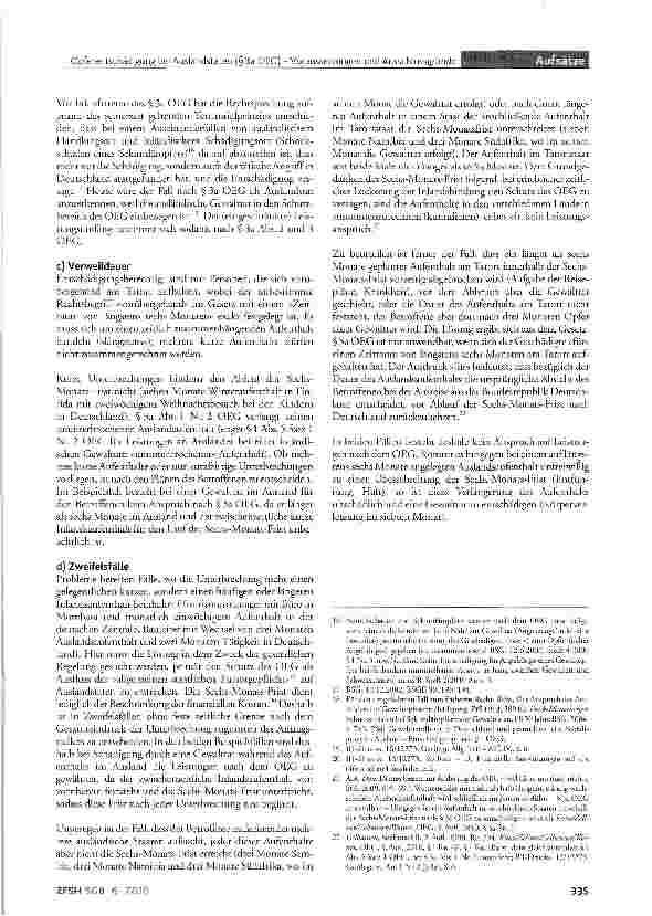 Vorschauseite 3: Opferentschädigung bei Auslandstaten (§3a OEG) -Voraussetzungen und Ausschlussgründe