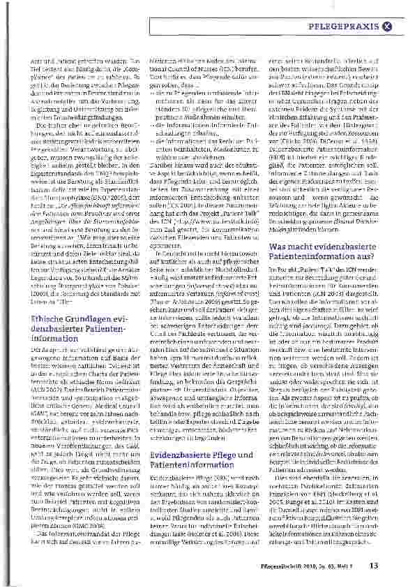 Vorschauseite 2: Eine Aufgabe für die Pflege?