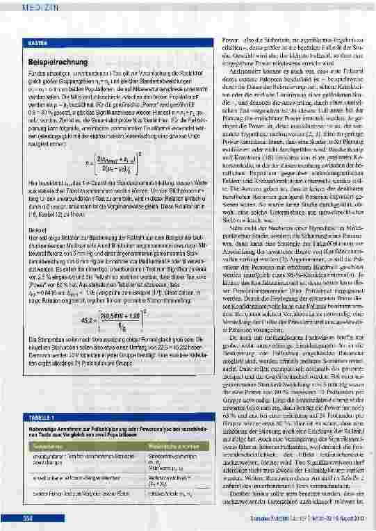 Vorschauseite 3: Fallzahlplanung in klinischen Studien