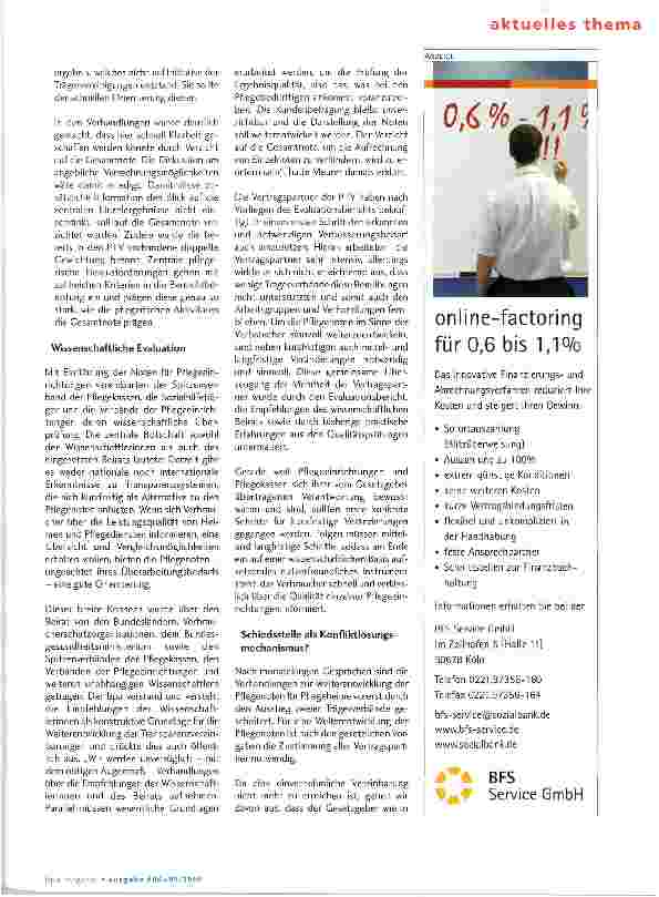 Vorschauseite 2: Verhandlungen zur Weiterentwicklung der Pflegenoten vorerst gescheitert