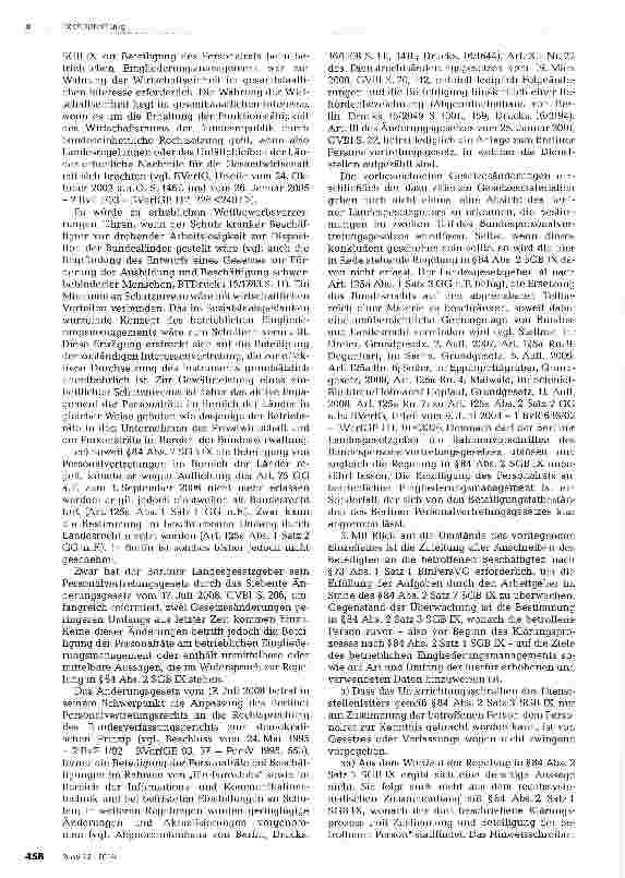 Vorschauseite 5: Informationsrecht des Personalrates beim betrieblichen Eingliederungsmanagement