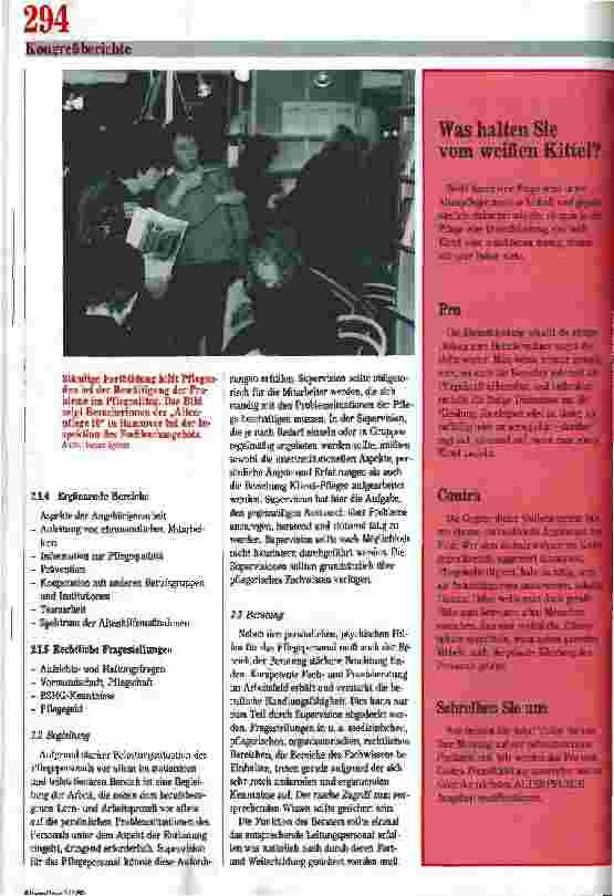 Vorschauseite 2: Fort-und Weiterbildung: Laßt die Pflegenden nicht so allein. Zunehmende psychische Belastungen erfordern qualifizierte Beratung.