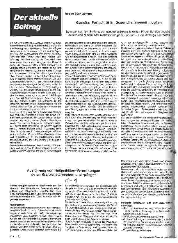 Vorschauseite 1: Ausführung von Heilpraktiker-Verordnungen durch Krankenschwestern und-pfleger
