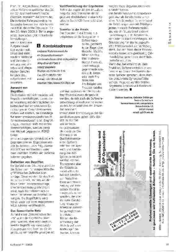 Vorschauseite 3: Sprachliche Hürden abbauen Initiative Referenzmodelle im Gesundheitswesen will Kommunikation fördern
