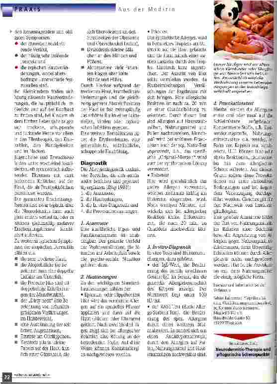 Vorschauseite 3: Im Mittelpunkt: die Haut Allergien und Neurodermities Teil 1