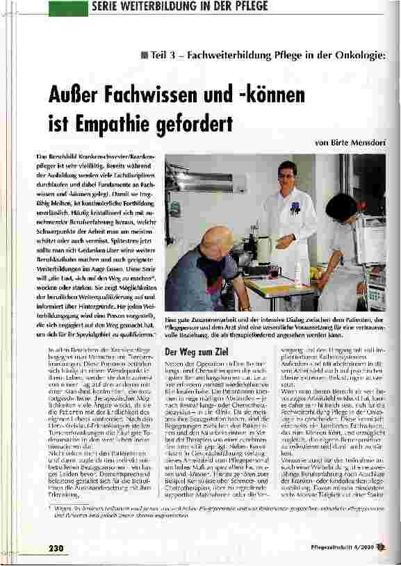 Vorschauseite 1: Außer Fachwissen und -können ist Empathie gefordert