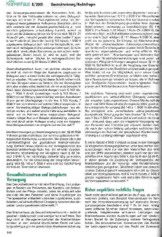 Vorschauseite 5: Rechtsfragen der Umstrukturierung von Krankenhäusern
