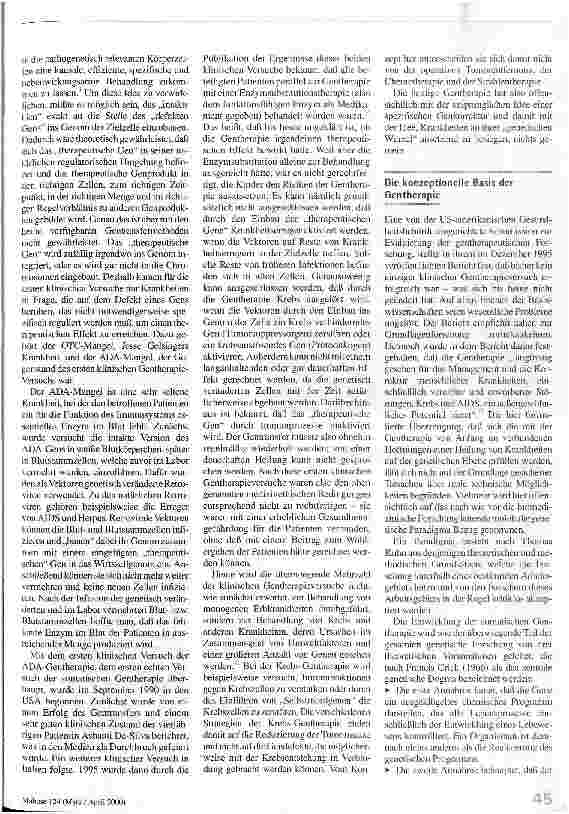 Vorschauseite 3: Heilen mit Genen? Die Mißerfolgsstory der Gentherapie