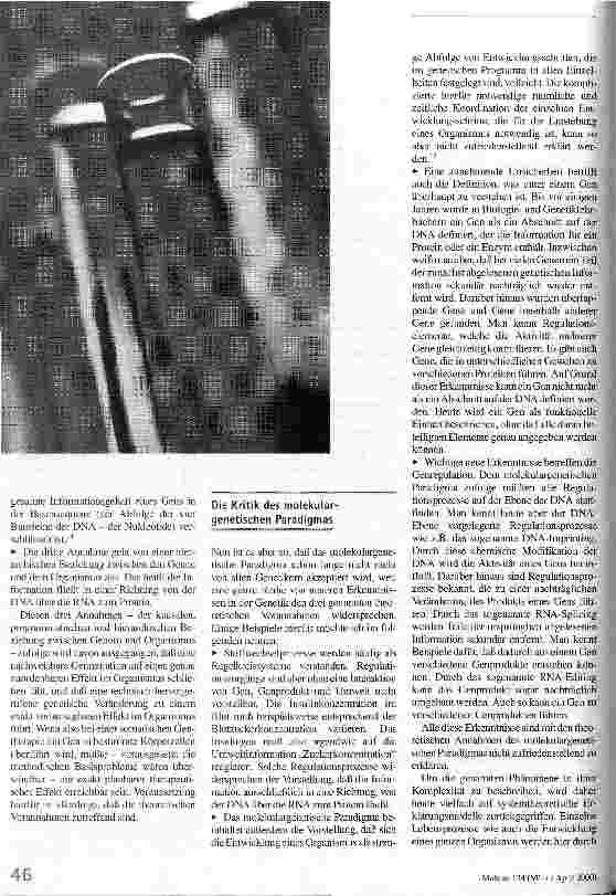 Vorschauseite 4: Heilen mit Genen? Die Mißerfolgsstory der Gentherapie