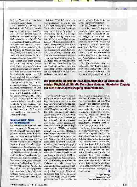 Vorschauseite 3: Wie aus dem Zusatzbeitrag eine Pauschale mit Sozialausgleich wird