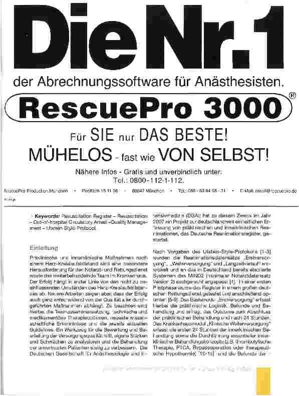 Vorschauseite 2: Plötzlicher Herztod und Reanimation