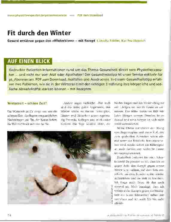 Vorschauseite 1: Fit durch den Winter