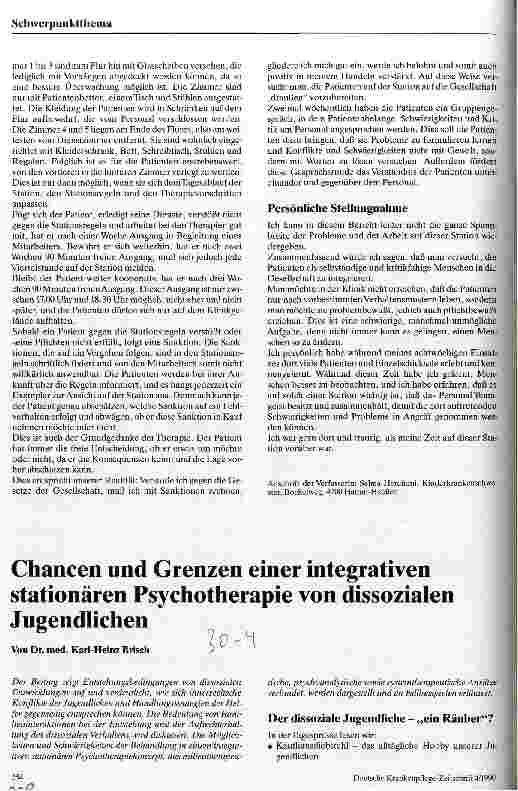 Vorschauseite 2: Bericht von der Aufnahmestation