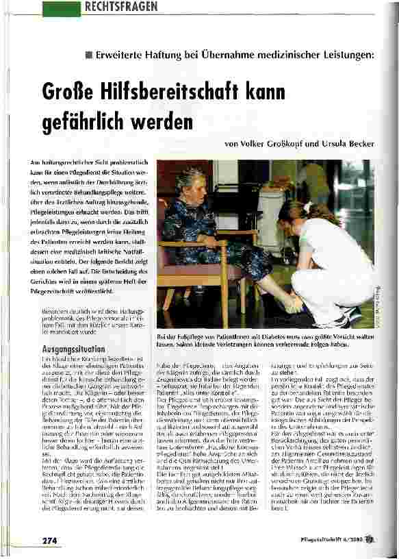 Vorschauseite 1: Große Hilfsbereitschaft kann gefährlich werden