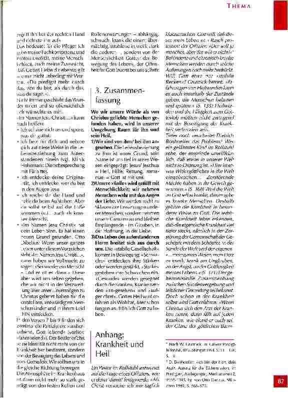 Vorschauseite 6: Angesehen und aufgerichtet werden Anregungen zu den Themenkreisen Menschenbild, Pflegeund Dienstverständnis anhand von Apostelgeschichte 3, 1-10