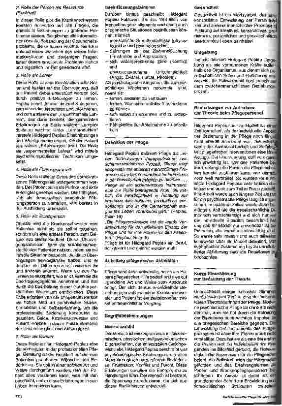 Vorschauseite 3: Pflegemodelle in der Praxis 3. Folge: Hildegard Peplau - Psychodynamische Krankenpflege