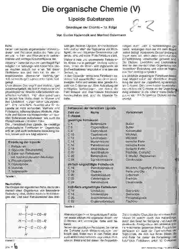 Vorschauseite 1: Die Organische Chemie (V)