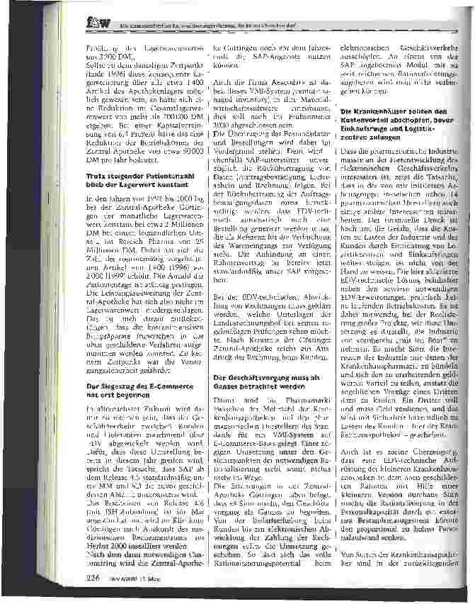Vorschauseite 3: Die unausgeschöpften Rationalisierungsvolumina, die keiner übersehen darf Die Erfahrungen des Göttinger Universitätsklinikums mit der Einführung des E-Commerce