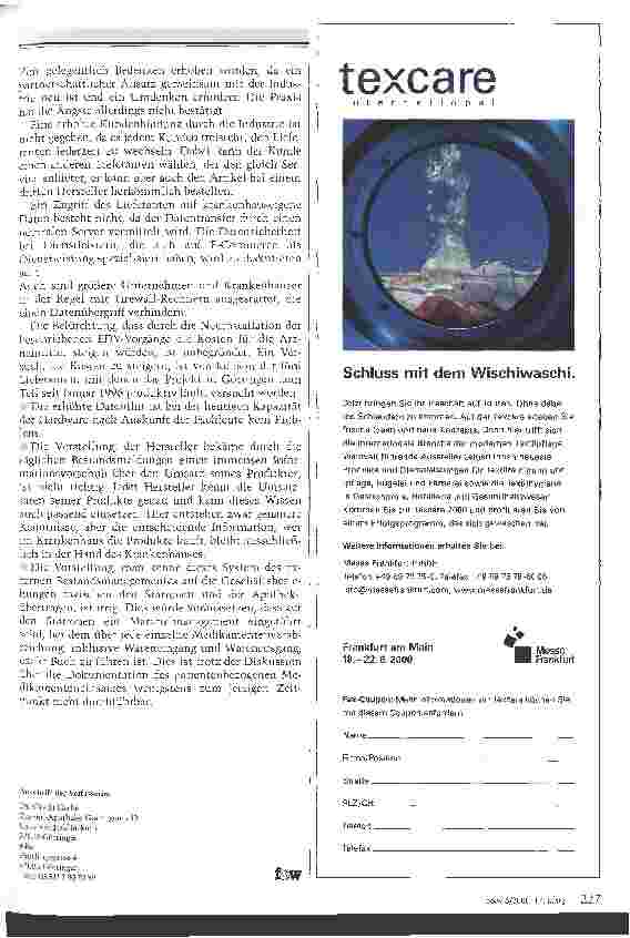 Vorschauseite 4: Die unausgeschöpften Rationalisierungsvolumina, die keiner übersehen darf Die Erfahrungen des Göttinger Universitätsklinikums mit der Einführung des E-Commerce