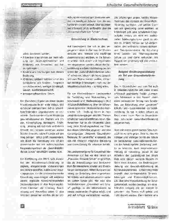 Vorschauseite 4: Gesundheit im Schulalltag - Ansätze und Chancen