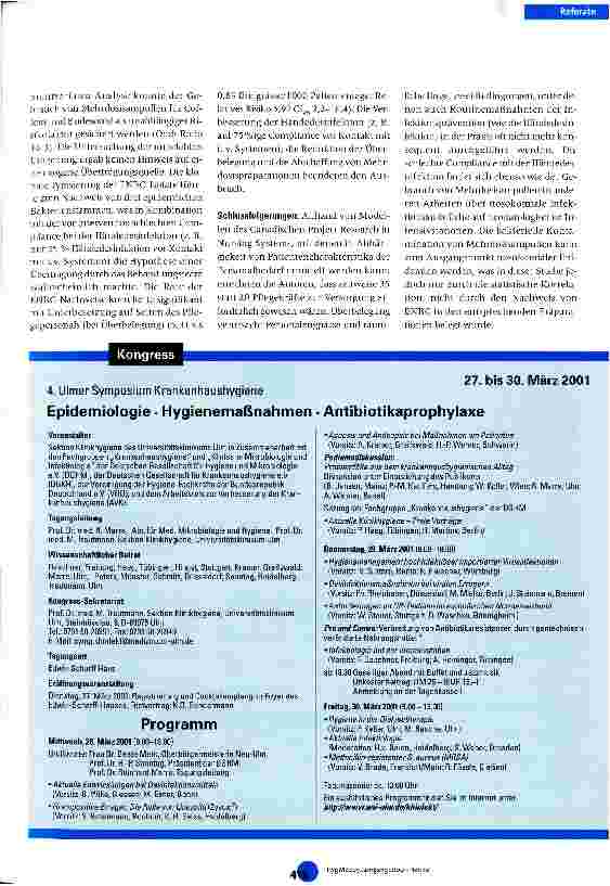 Vorschauseite 2: Ausbruch von Enterobacter cloacae auf einer neonatologischen Intensivstation
