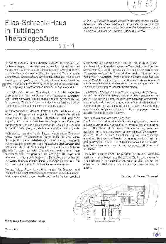 Vorschauseite 1: Elias-Schrenk-Haus in Tuttlingen Therapiegebäude