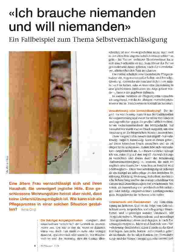 Vorschauseite 1: «Ich brauche niemanden und will niemanden»