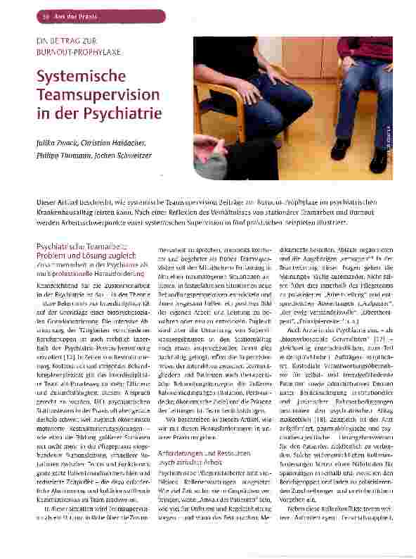 Vorschauseite 1: Systemische Teamsupervision in der Psychiatrie
