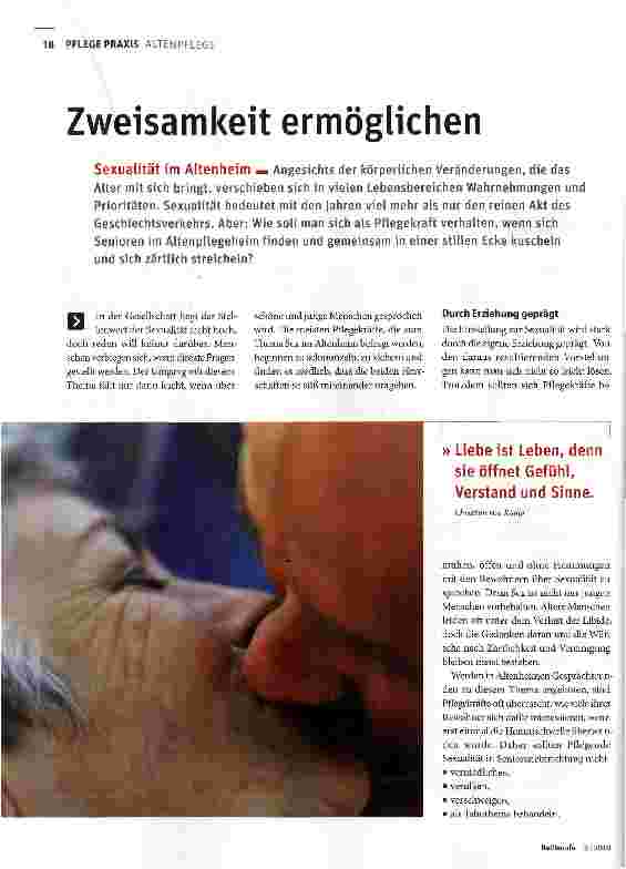 Vorschauseite 1: Zweisamkeit ermöglichen