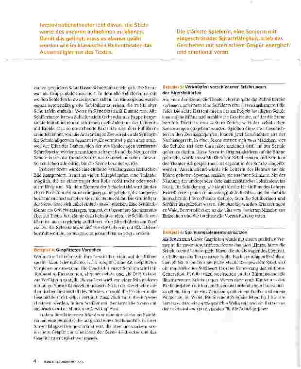 Vorschauseite 4: Allgemeine Überlegungen zum Biografischen in intergenerativen Theaterprojekten