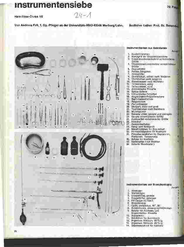 Vorschauseite 1: Instrumentensiebe Hals-Nasen-Ohren VII 72. Folge
