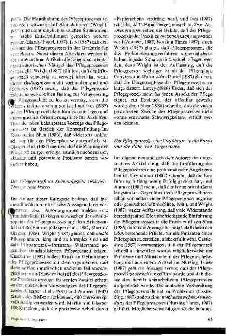 Vorschauseite 5: Ansichten und Meinungen zum Pflegeprozeß: Eine hermeneutische Untersuchung von Aussagen in Fachschriftenartikeln
