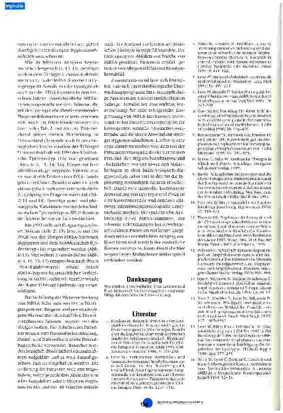 Vorschauseite 6: Typisierung von Staphylococcus-aureus-Isolaten bei intensivpflichtigen Patienten