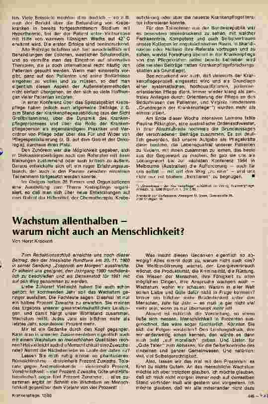 Vorschauseite 2: Eindrücke von der 2. Internationalen Konferenz über Krebs-Pflege