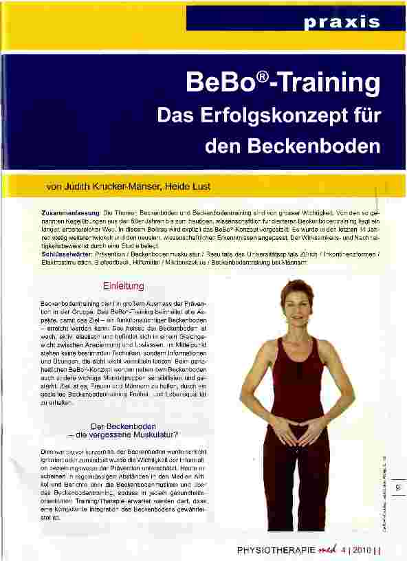 Vorschauseite 1: BeBo®-Training Das Erfolgskonzept für den Beckenboden
