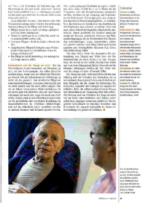 Vorschauseite 2: Grenzen setzen und die Sorge um sich selber