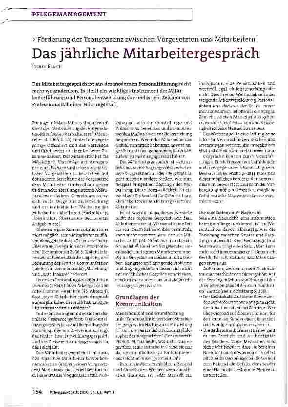 Vorschauseite 1: Das jährliche Mitarbeitergespräch
