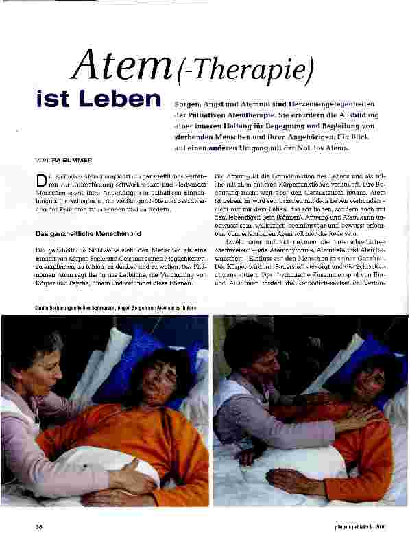 Vorschauseite 1: Atem (-Therapie) ist Leben