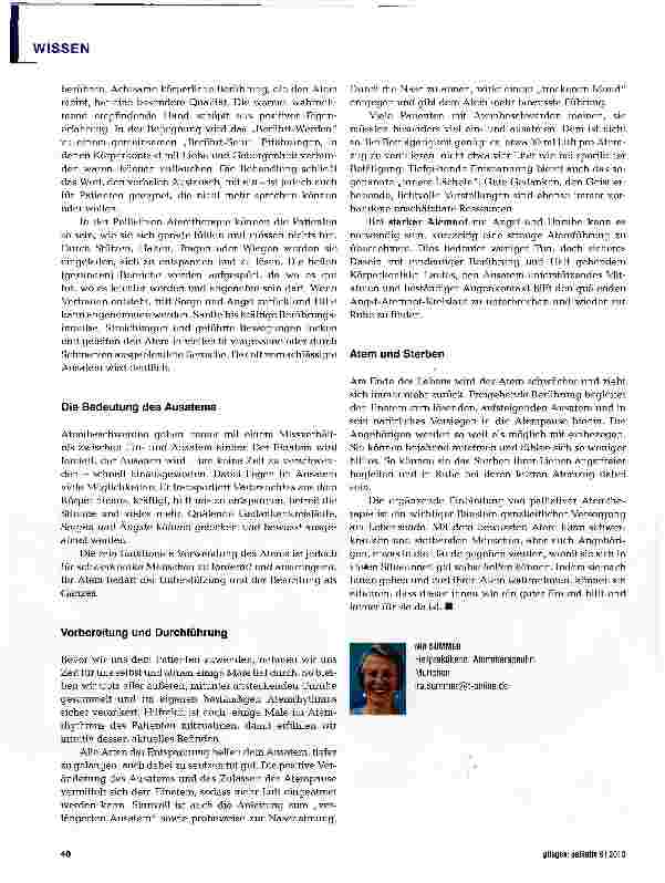 Vorschauseite 3: Atem (-Therapie) ist Leben