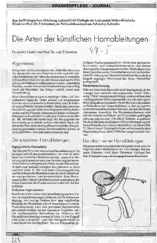 Vorschauseite 1: Die Arten der künstlichen Harnableitungen