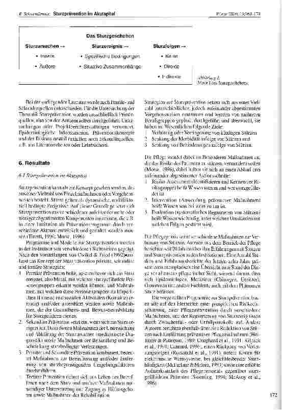 Vorschauseite 4: Sturzprävention im Akutspital Eine Literaturübersicht