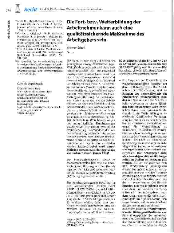 Vorschauseite 1: Die Fortbzw. Weiterbildung der Arbeitnehmer kan auch eine qualitätssichernde Maßnahme des Arbeitgebers sein